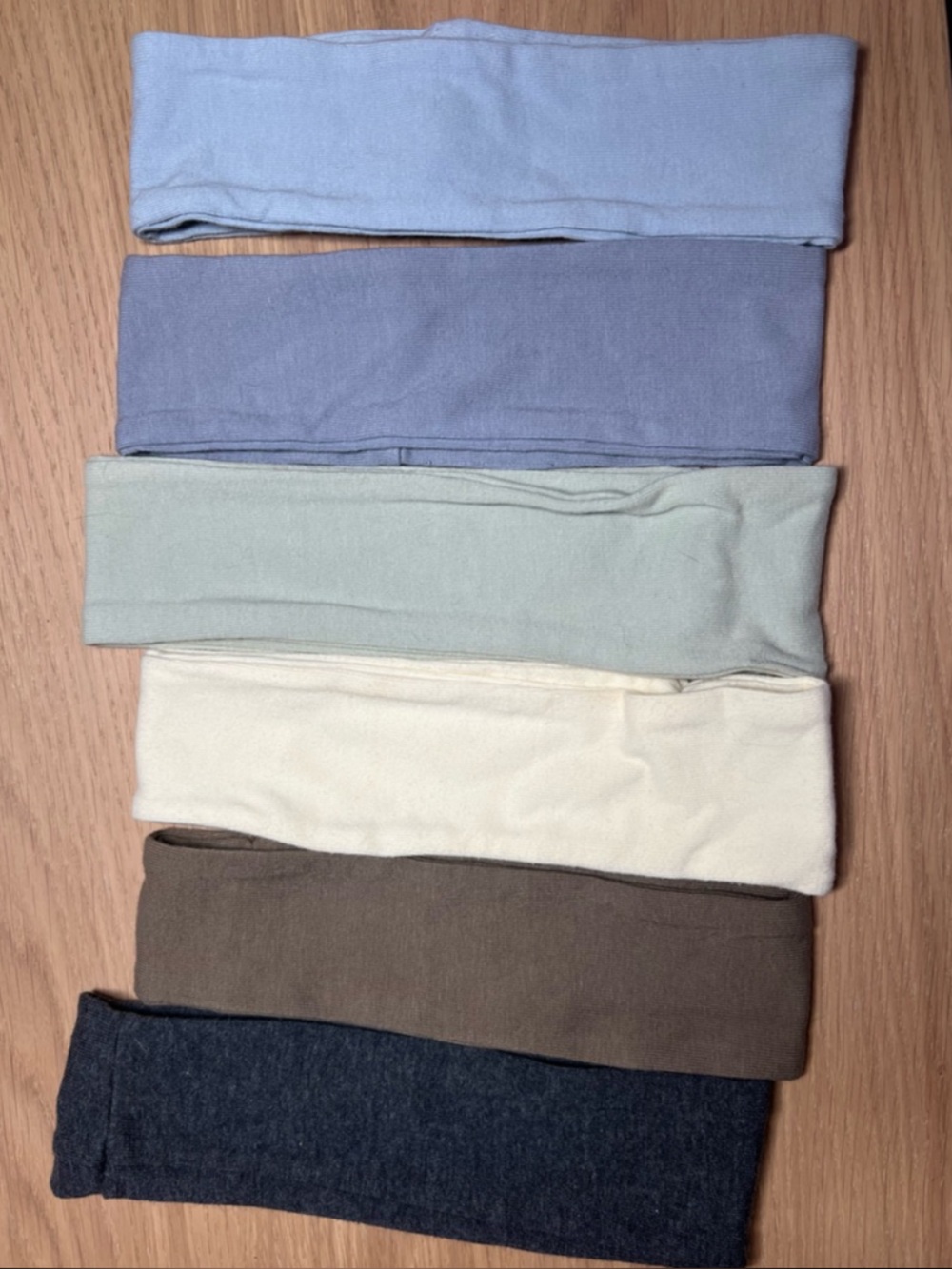 Brandy Melville Classic Multi-Color Basic Everyday Stretchy Hairband - 6pcs/Set - Picture 2 of 4